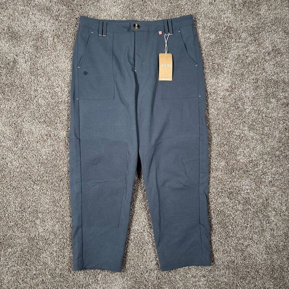 ACAI Elevation Pants Womens 14/32R Pebble Grey Ankle Hiking Travel Outdoor